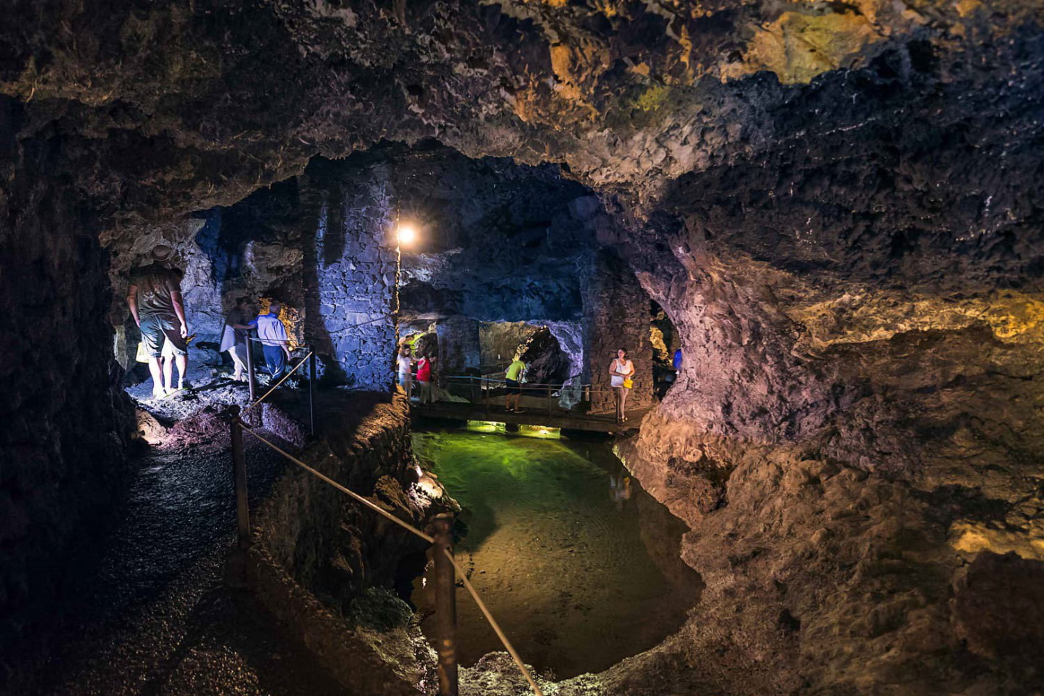 Volcanic grutas in são vicente, madeira