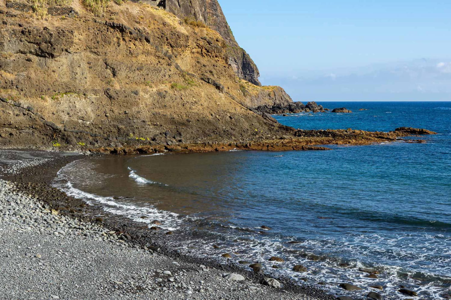 Landscape of Praia da Alagoa in Porto da Cruz