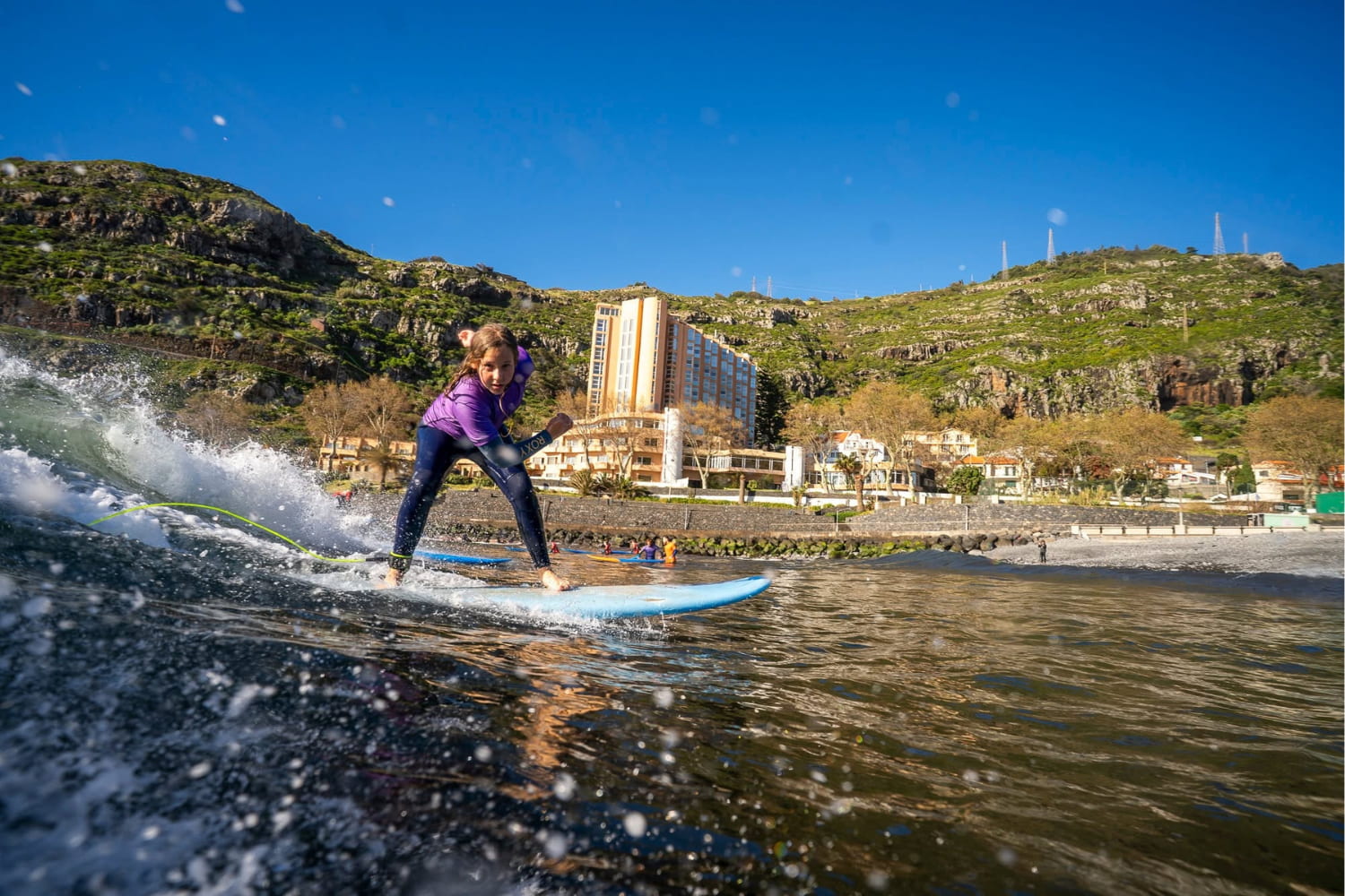 Kids surf lesson in Madeira