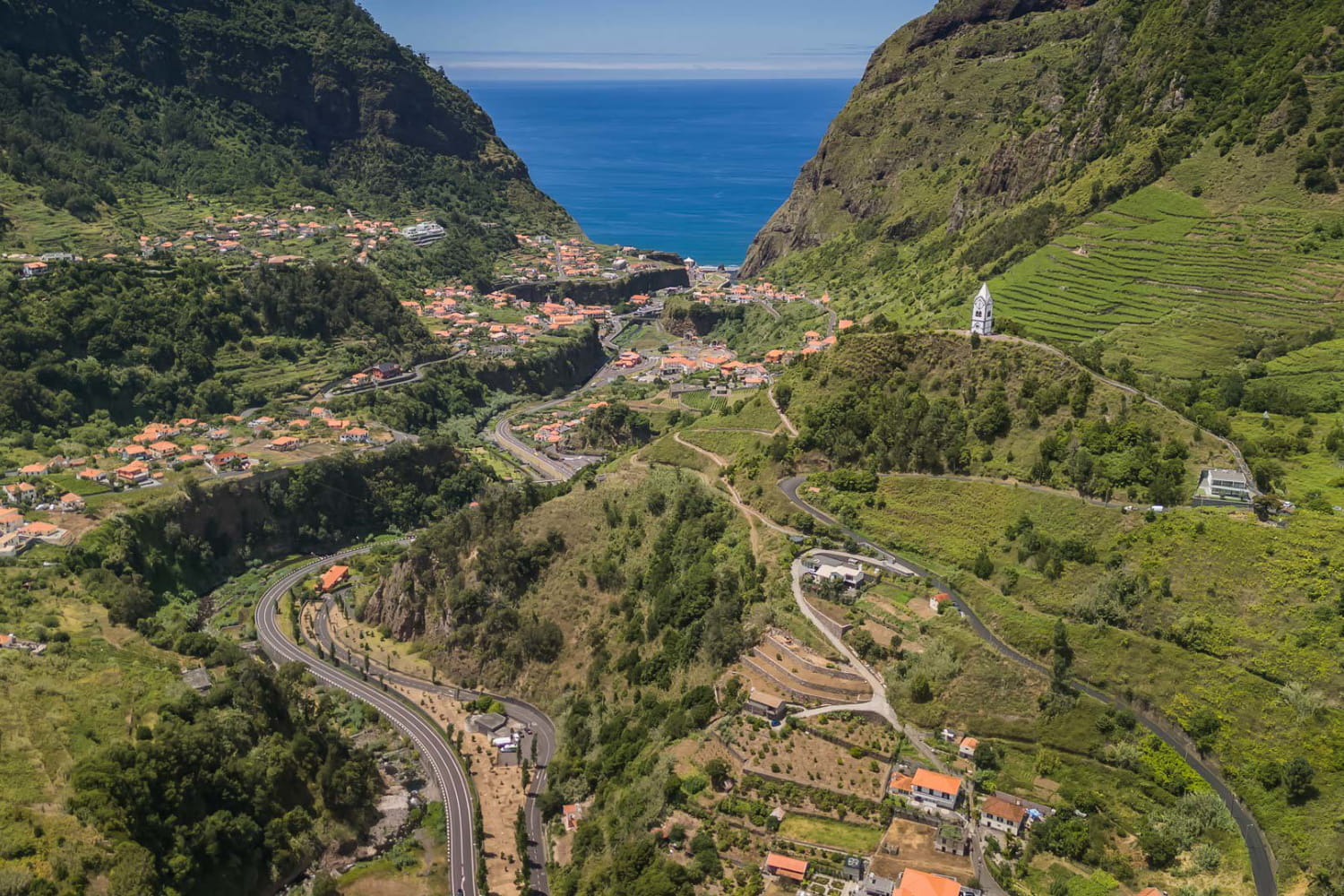Landscape of the north coast roads in madeira island